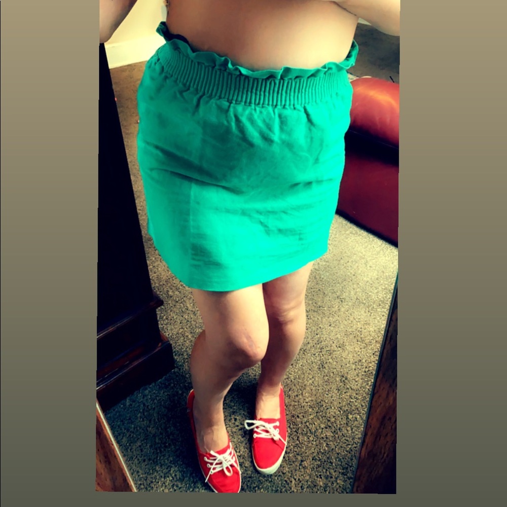 Jcrew green skirt